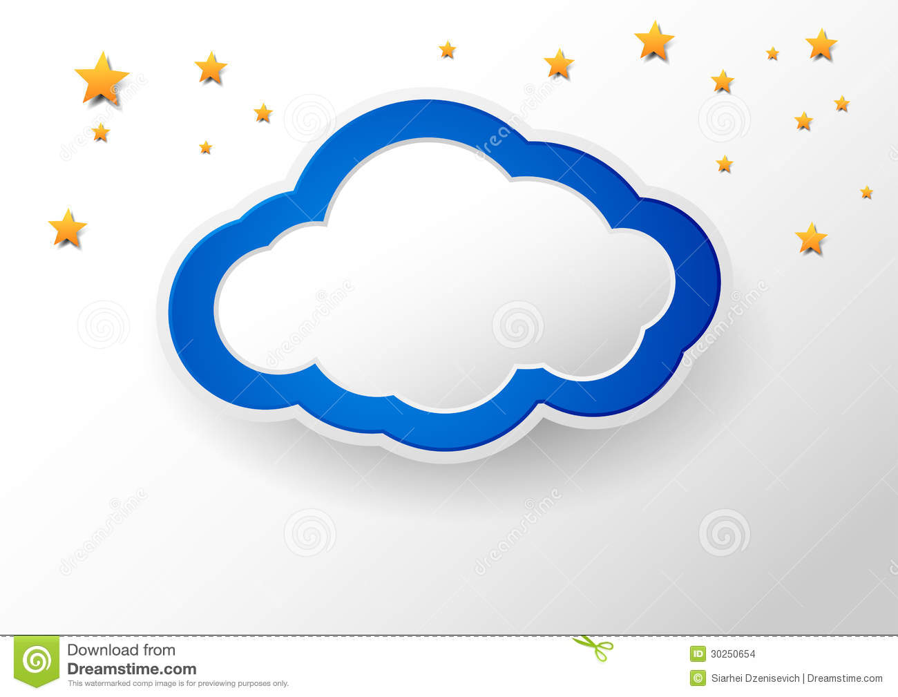 Dream Clouds Clipart Cloud With A Place For Message  Clip Art  Mr  No