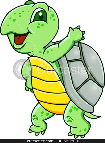 Funny Turtle Stock Vector Clipart Illustration