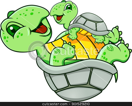 Funny Turtle Stock Vector Clipart Vector Illustration Of Funny Turtle