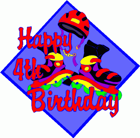 Happy 4th Birthday 3 Clipart   Happy 4th Birthday 3 Clip Art