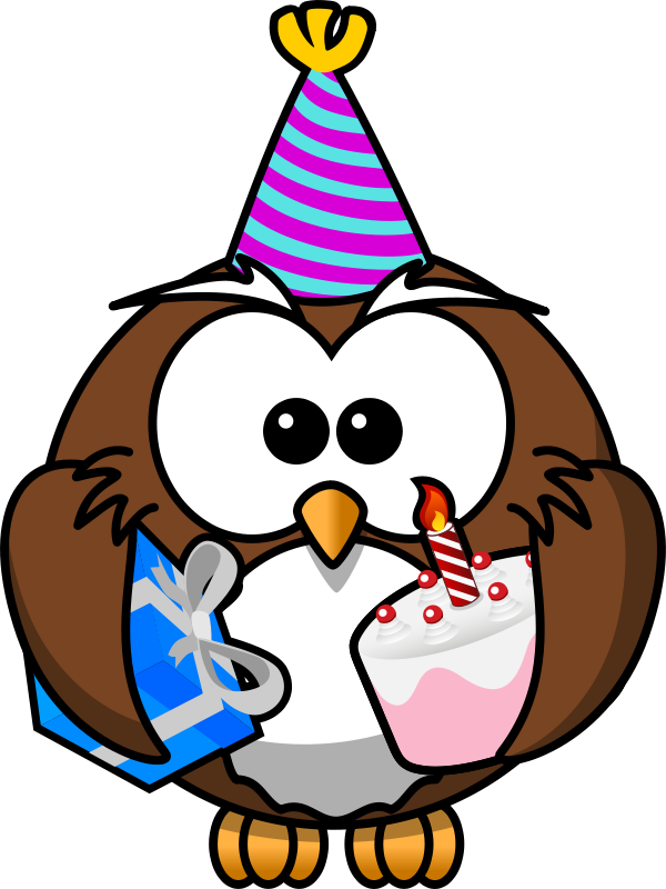 Happy Birthday Present Clipart Birthday Owl Png