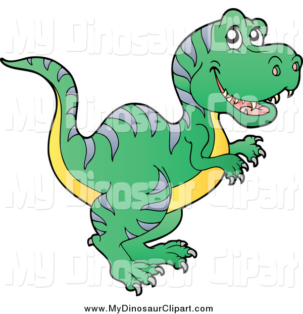 Happy Green T Rex Dinosaur Dinosaur Clip Art Visekart