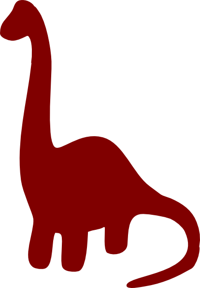 Long Necked Dinosaur Silhouette Clip Art At Clker Com   Vector Clip