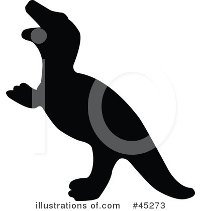 Royalty Free  Rf  Dinosaur Silhouette Clipart Illustration  45273 By