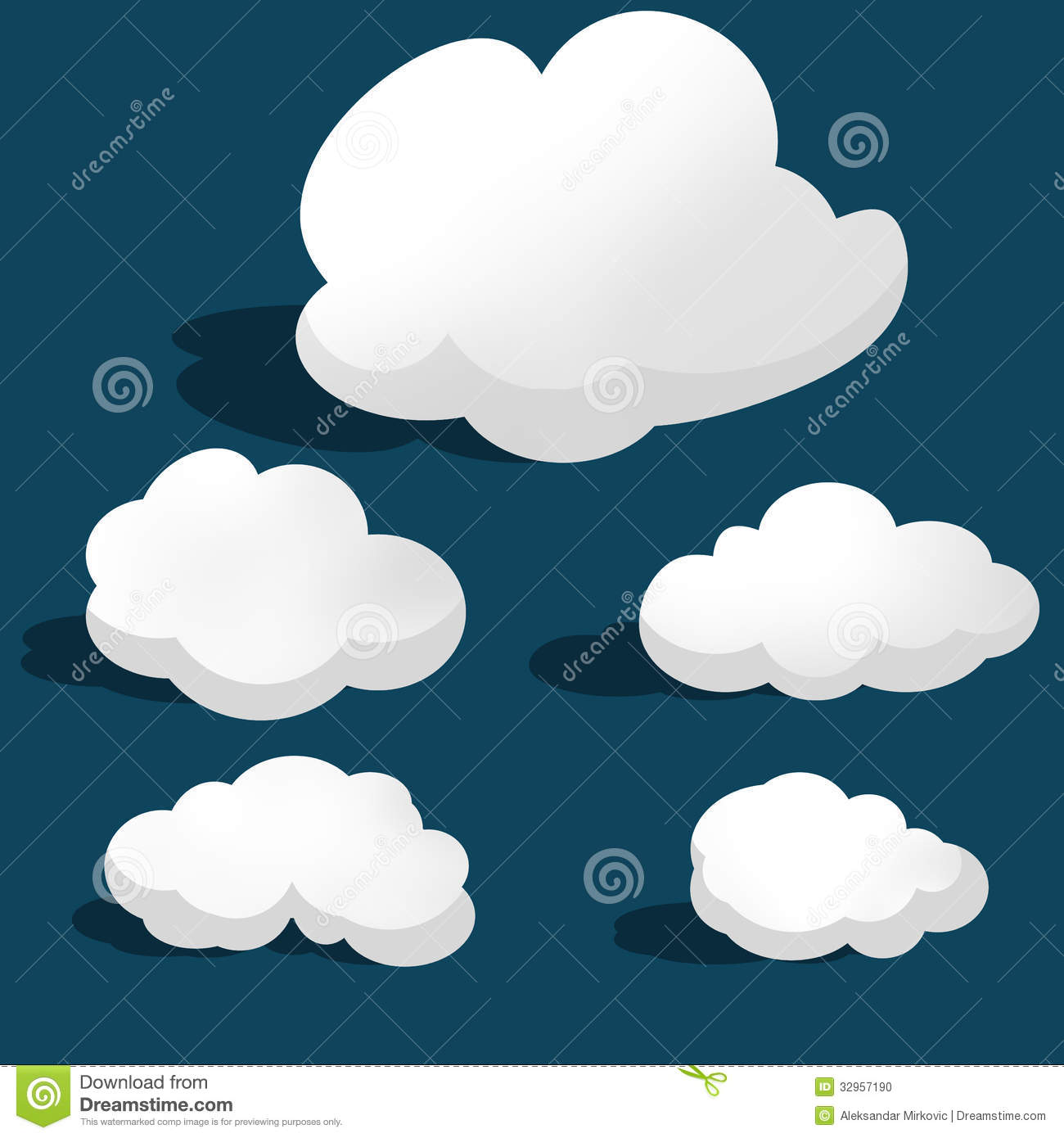 Stock Photo  Puffy Clouds  Image  32957190