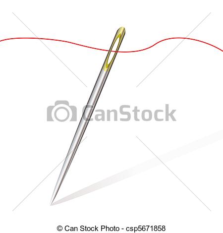 Vector   Sew Needle Thread   Stock Illustration Royalty Free