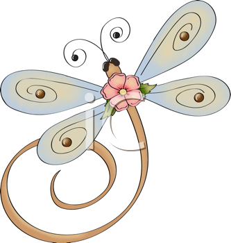 Whimsical Dragonfly Clip Art