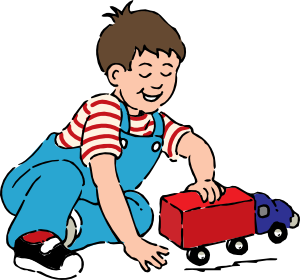 Boy Playing With Toy Truck Clip Art At Clker Com   Vector Clip Art