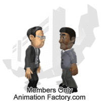 Businessmen High Five Animated Clipart