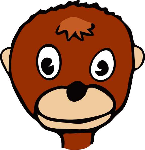 Cartoon Monkey Face Clip Art At Clker Com   Vector Clip Art Online    