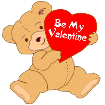 Clip Art Teddy With A Valentine Heart Be My Valentine