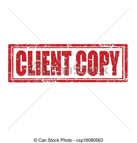 Clip Art Vector Of Client Copy Stamp   Grunge Rubber Stamp With Text    