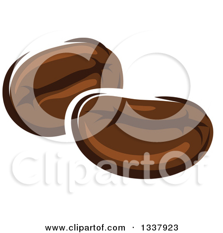 Clipart Of Cartoon Coffee Beans   Royalty Free Vector Illustration By