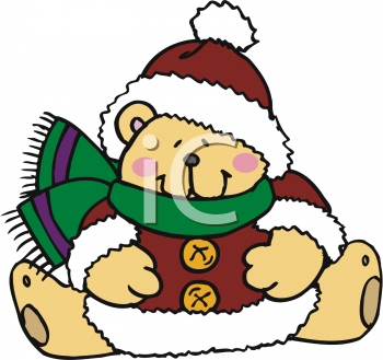 Clipart Picture Of A Christmas Teddy Bear