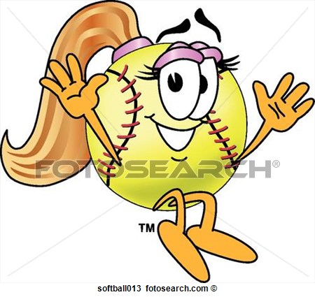 Drawing Of Softball Jumping Softball013   Search Clipart Illustration