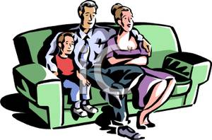 Family Sharing Quality Time Together   Royalty Free Clipart Picture