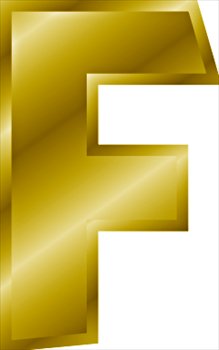 Free Gold Letter F Clipart   Free Clipart Graphics Images And Photos