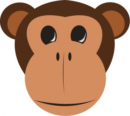 Free Vector Vector Clip Art Monkey Rounded Face Clip Art  File Size  0    