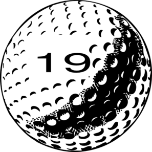 Golf Ball Number 19 Clip Art At Clker Com   Vector Clip Art Online    