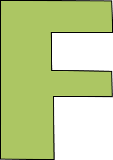 Green Letter F Clip Art Image   Large Green Capital Letter F 