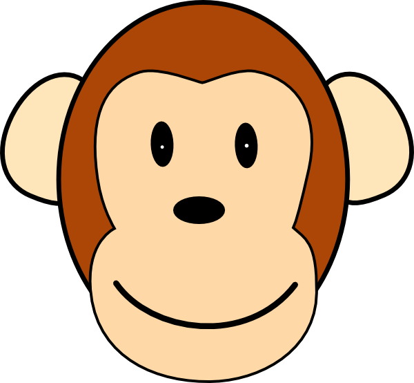 Happy Face Monkey Clip Art At Clker Com   Vector Clip Art Online