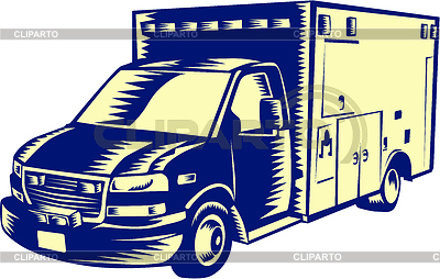 Illustration Of An Ems Emergency Medical Service Ambulance Vehicle