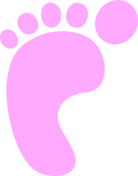 Left Pink Footprint Clip Art At Clker Com   Vector Clip Art Online