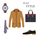 Mens Wear Look Fashion  Flat Style  Vector Stock Photo