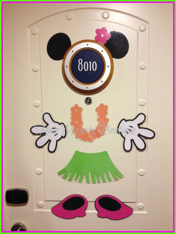 Minnie Mouse Hula Girl Body Part Magnet For Cruise Door