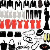 Miscellaneous Womens Clothing   Royalty Free Clip Art