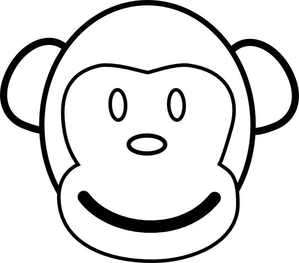Monkey Face Clip Art At Clker Com   Vector Clip Art Online Royalty    