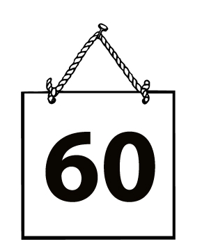 Numbers   Sign With Number 060   Classroom Clipart