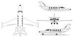 Private Jet Airplane A Illustration Of Private Jet Airplane Silhouette