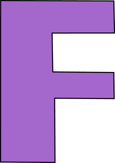 Purple Letter F Clip Art Image   Large Purple Capital Letter F 