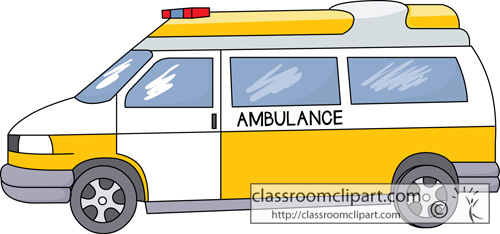 Safety   Yellow Emergency Vehicle   Classroom Clipart