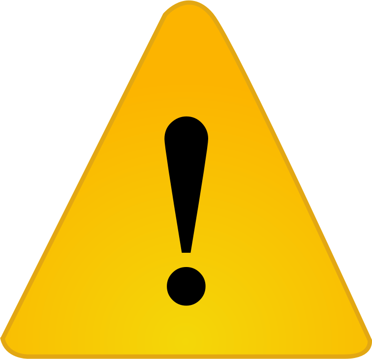 Warning Notification By Eastshores   Beveled Yellow Caution Sign