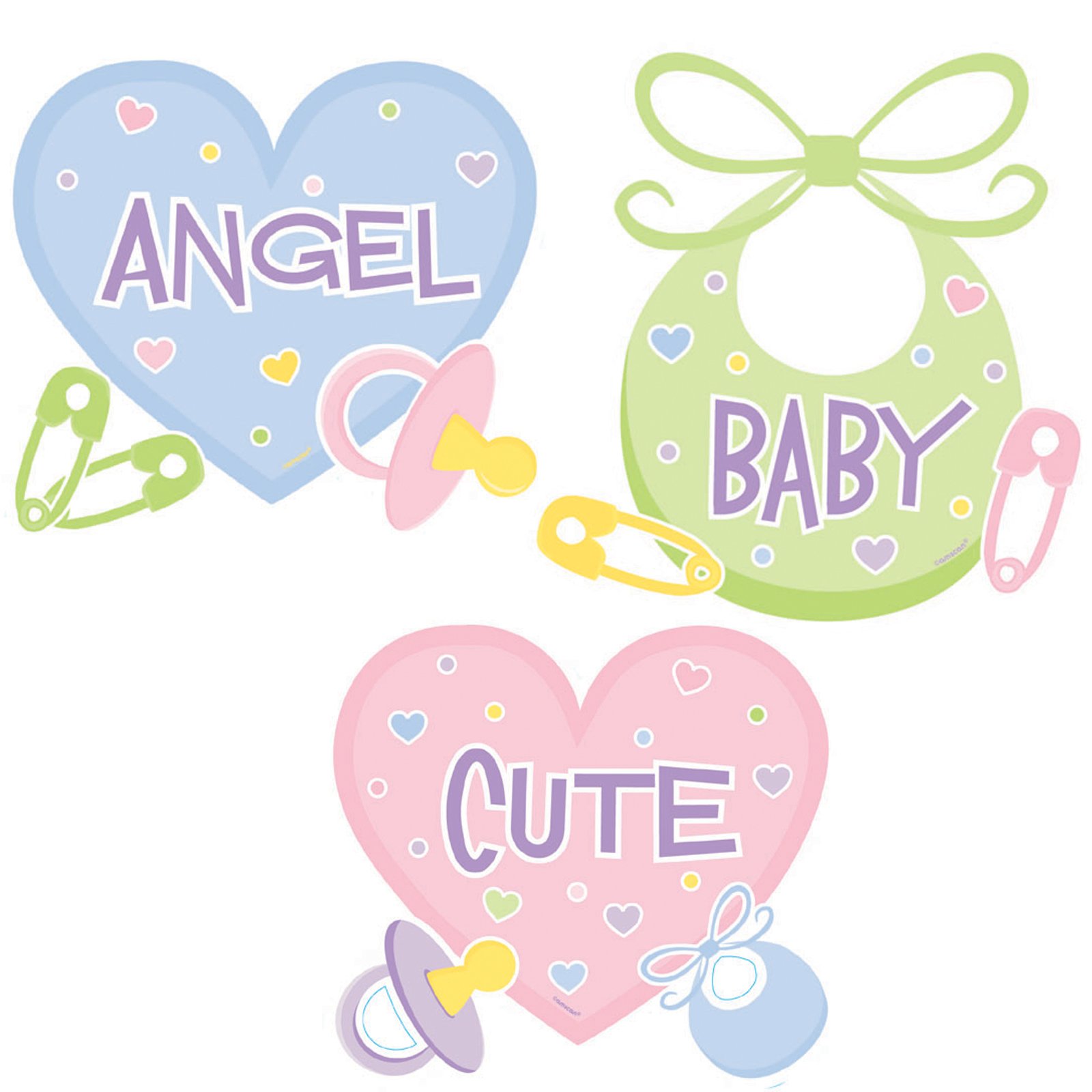 Baby Shower Cutouts  3 Count
