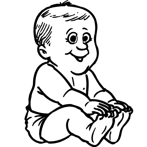 Clipart 10765 Baby Plays With Toes   Baby Plays With Toes Mugs T    