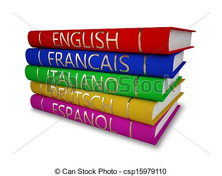 Clipart Of Language Books   Language Learning Path To Success