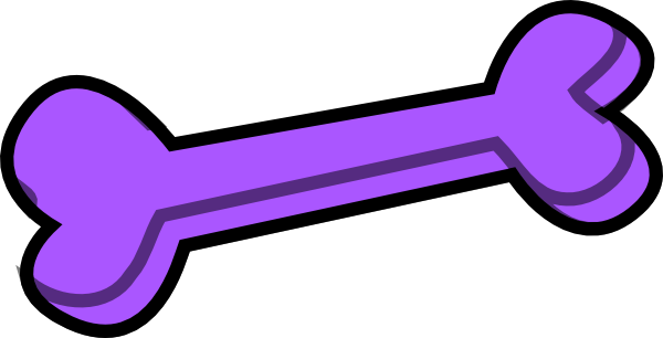 Dog Bone Light Purple Clip Art At Clker Com   Vector Clip Art Online    