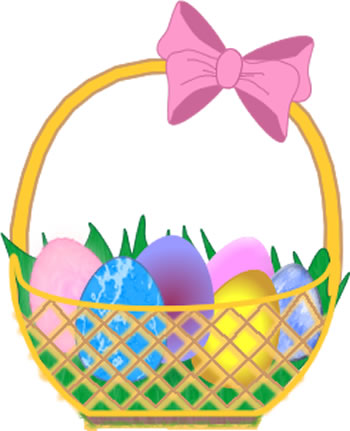 Easter Basket Clip Art Easter Basket Clip Art Has A Pink Bow Clip Art