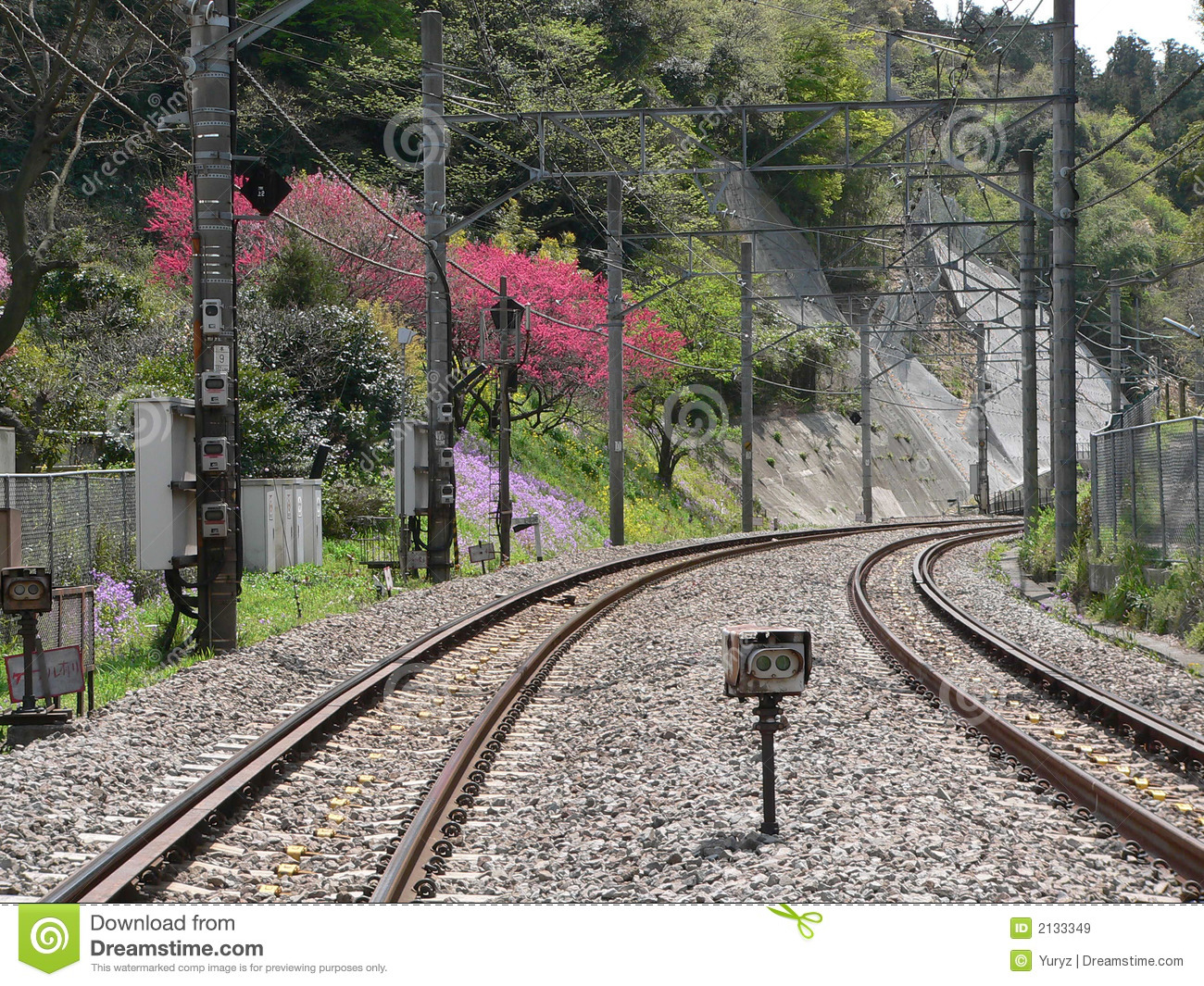 Empty Railway Road Background Royalty Free Stock Images   Image
