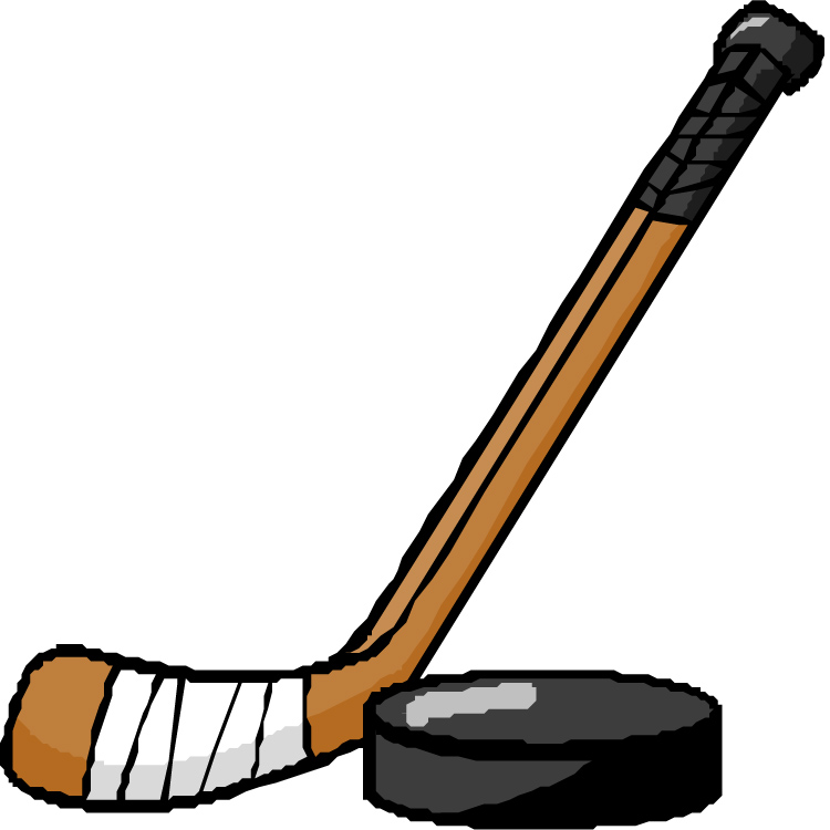 Ice Hockey Stick And Puck Clip Art