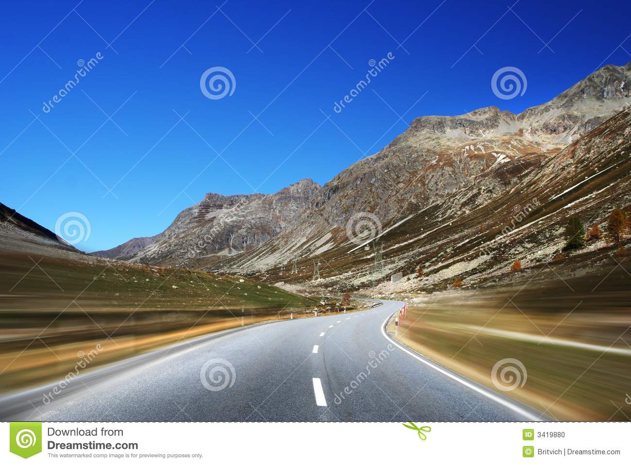 Moving Mountains Road Stock Photo   Image  3419880