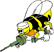 Navy Seabees Logo The Flying Bee In A White Sailers Hat The Bee