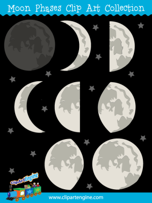 Our Moon Phases Clip Art Collection Is A Set Of Royalty Free Vector    