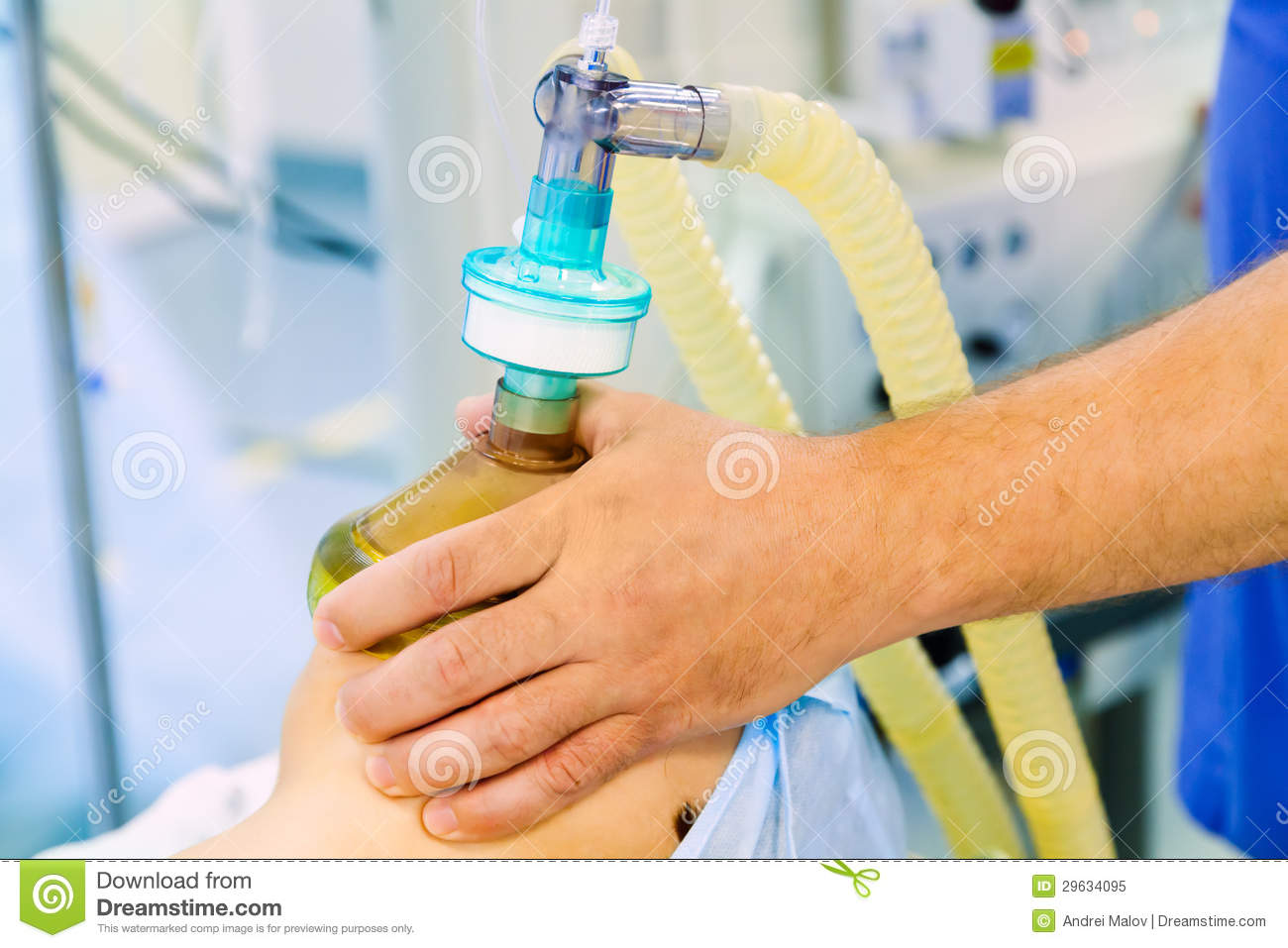 Patient With Mask Ventilation Royalty Free Stock Photo   Image    