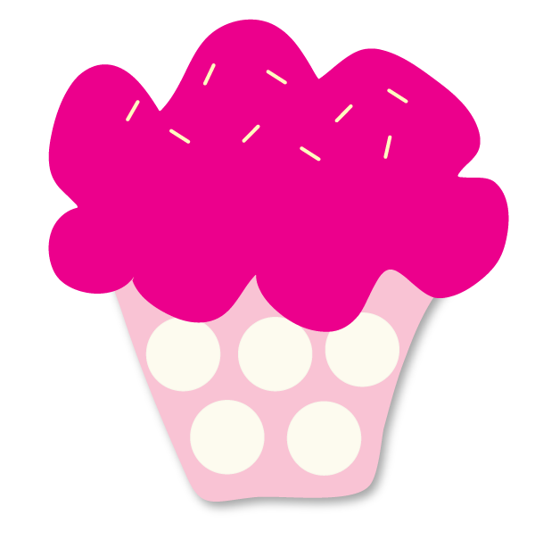 Pink Birthday Cake Polka Dot Clip Art