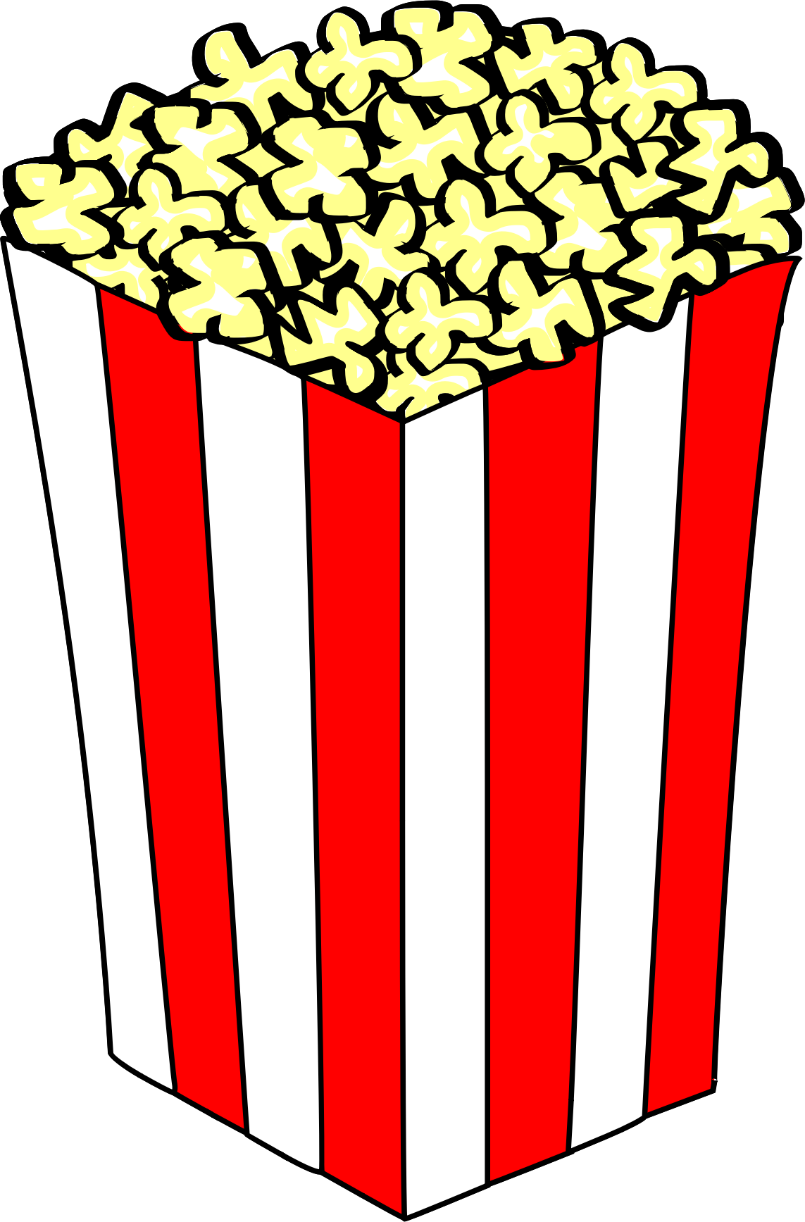 Popcorn Box Clip Art Clipart   Popcorn