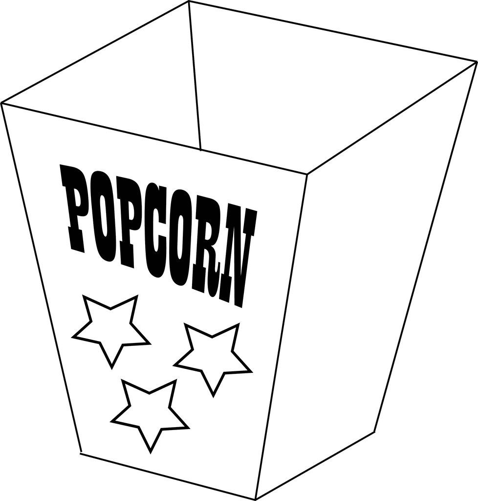 Popcorn Box Frustum Of A Rectangular Pyramid   Clipart Etc